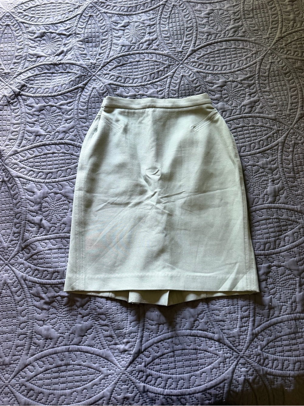 Soft Green Classic Pencil Skirt